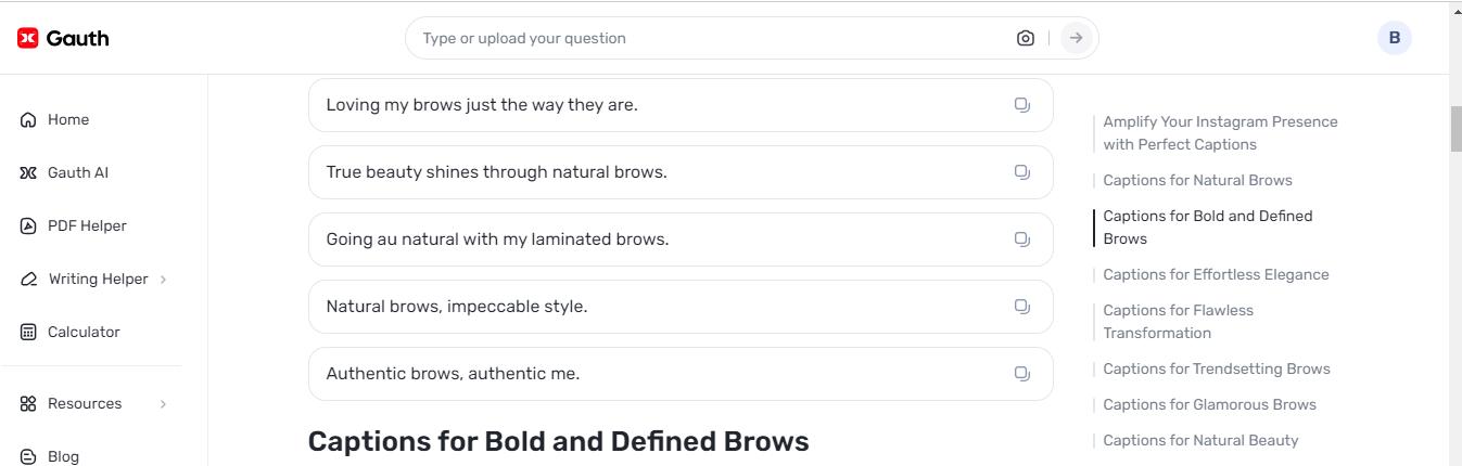 Brow Lamination Captions: Elevate Your Social Media with Gauth