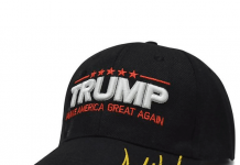 black trump hat