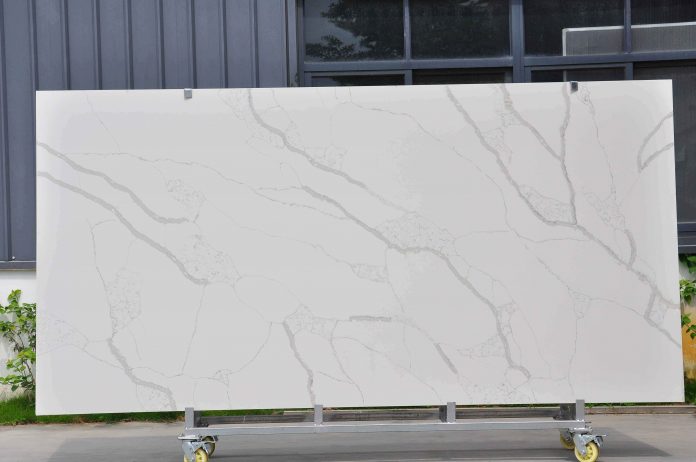 calacatta quartz slab